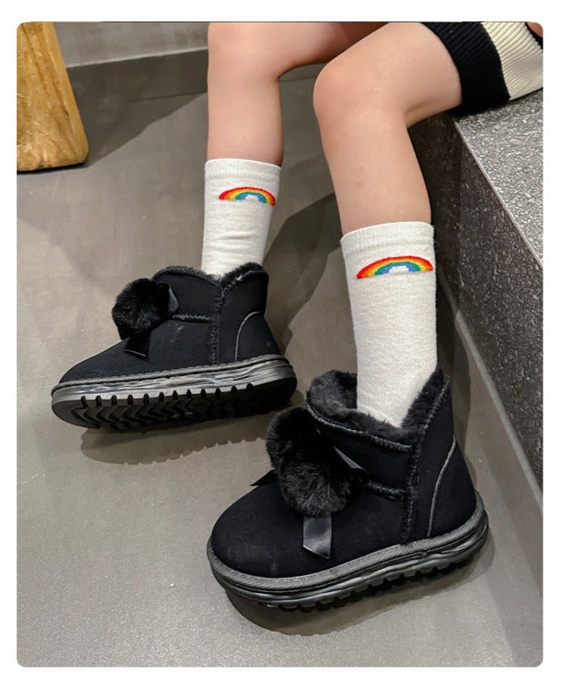 Bota Infantil Peludinha Pompom