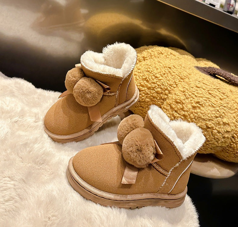 Bota Infantil Peludinha Pompom