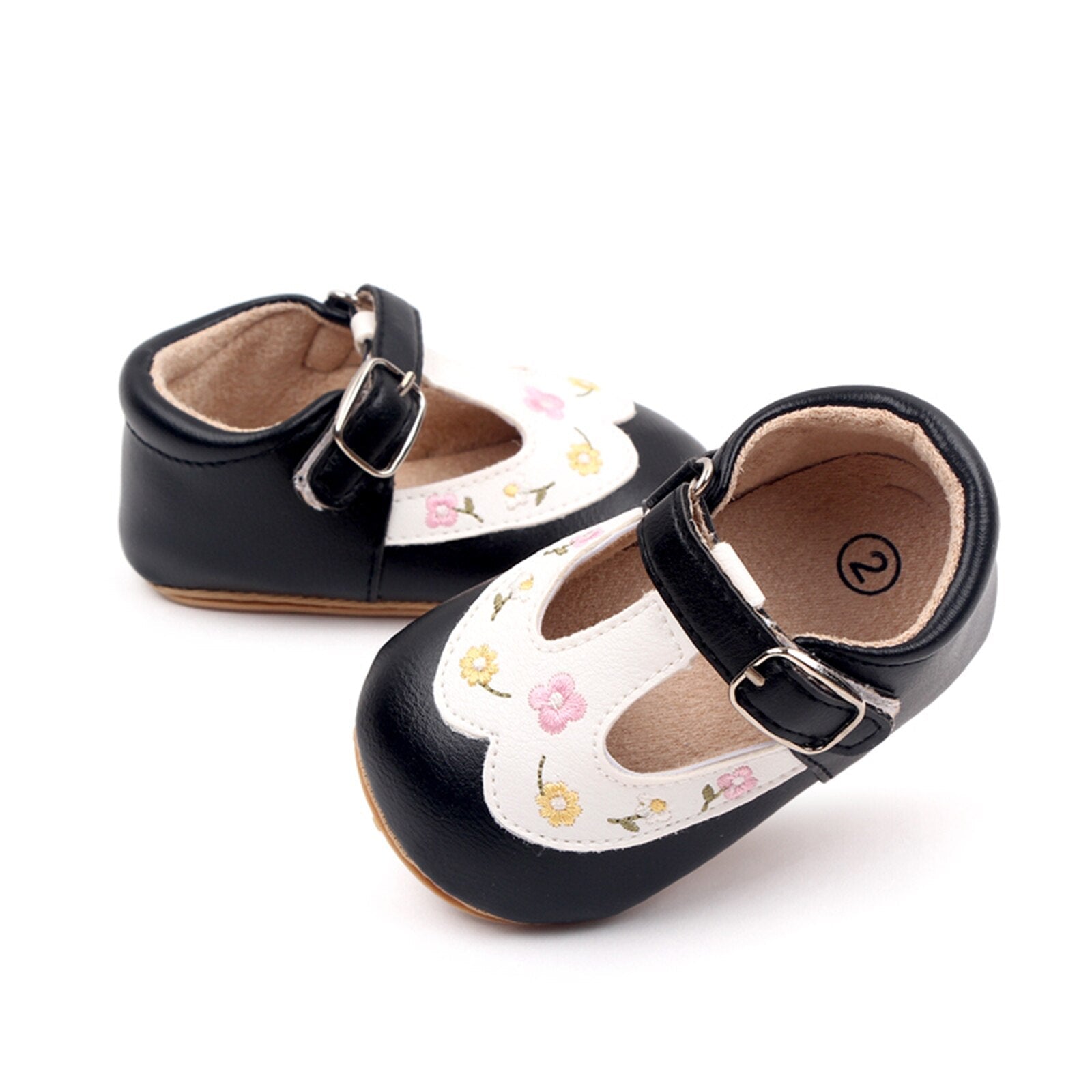 Sapato Infantil Feminino Fivela Florzinhas